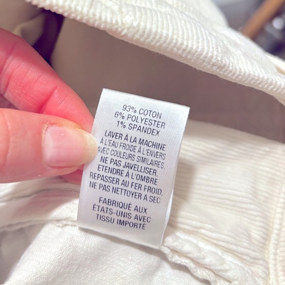 Nili Lotan Jenna Pant Eggshell White Cotton Crop Raw Hem Trouser Pants Size 10 - Picture 11 of 11